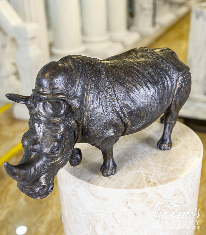 Bronze Statues  - Bronze Statue Of A Rhino - BS-1034